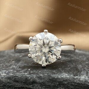 NEW Certified 5 ct. t.w. Solitaire Moissanite Ring